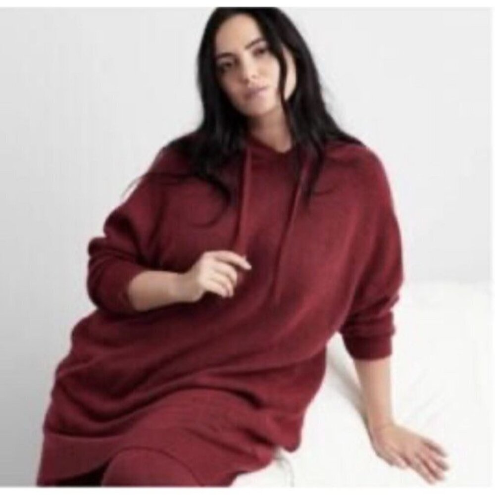 State of Day Women's Indulge & Rest Loungewear Tunic Hoodie - Maraschino XLarge - Picture 2 of 8